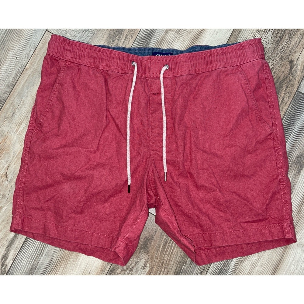 Chaps Linen Blend‎ Shorts Mens XL Elastic Waist Drawstring Casual Lightweight